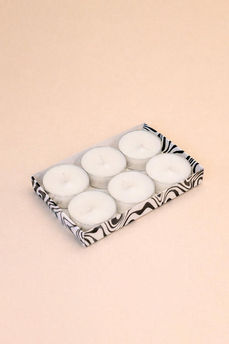 Tealight Mum Beyaz 6 Adet ikinci görsel - Chappal