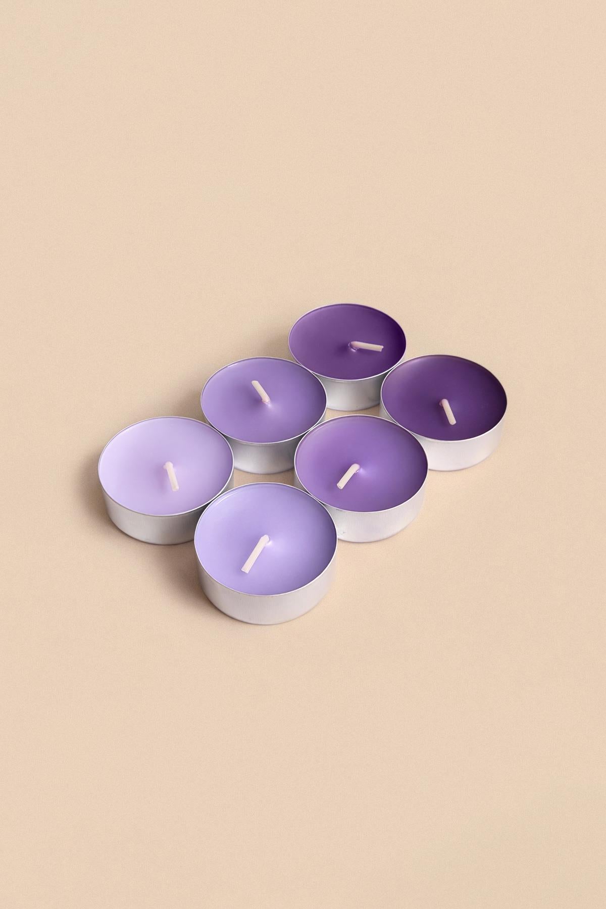 Tealight Mum Lavanta 6 Adet